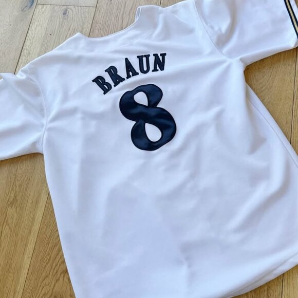 Youth Milwaukee Brewers Ryan Braun #8 Jersey Majestic Authentic Collection Med. - Picture 4 of 5